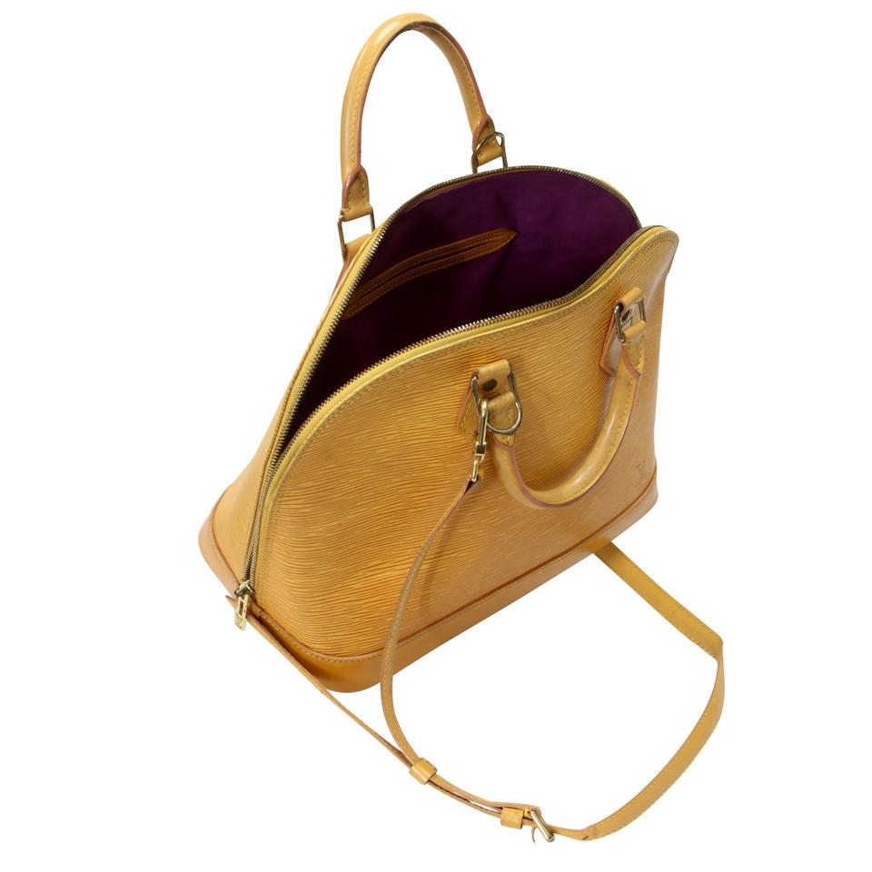 Louis Vuitton Alma Tassil Leather Pm Yellow Epi Shoulder Bag LV-B0916P-0069