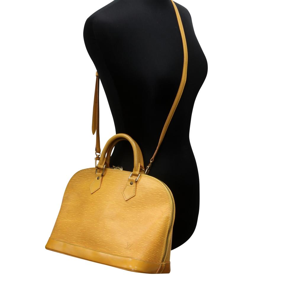 Louis Vuitton Alma Tassil Leather Pm Yellow Epi Shoulder Bag LV-B0916P-0069