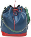Louis Vuitton Bucket Noé Vintage Blue Green Red Epi Leather Shoulder Bag