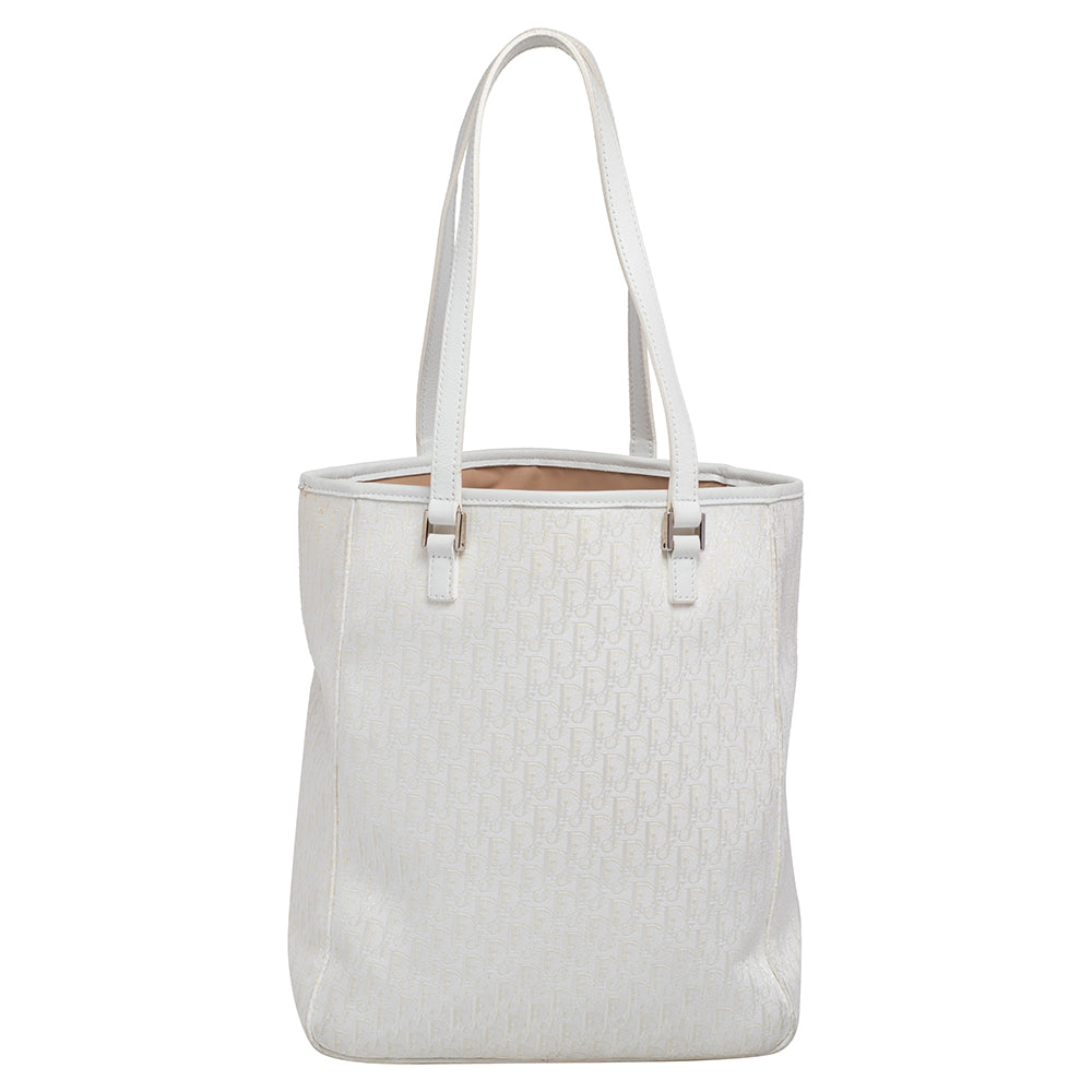 DIOR White issimo Canvas Shopping Tote