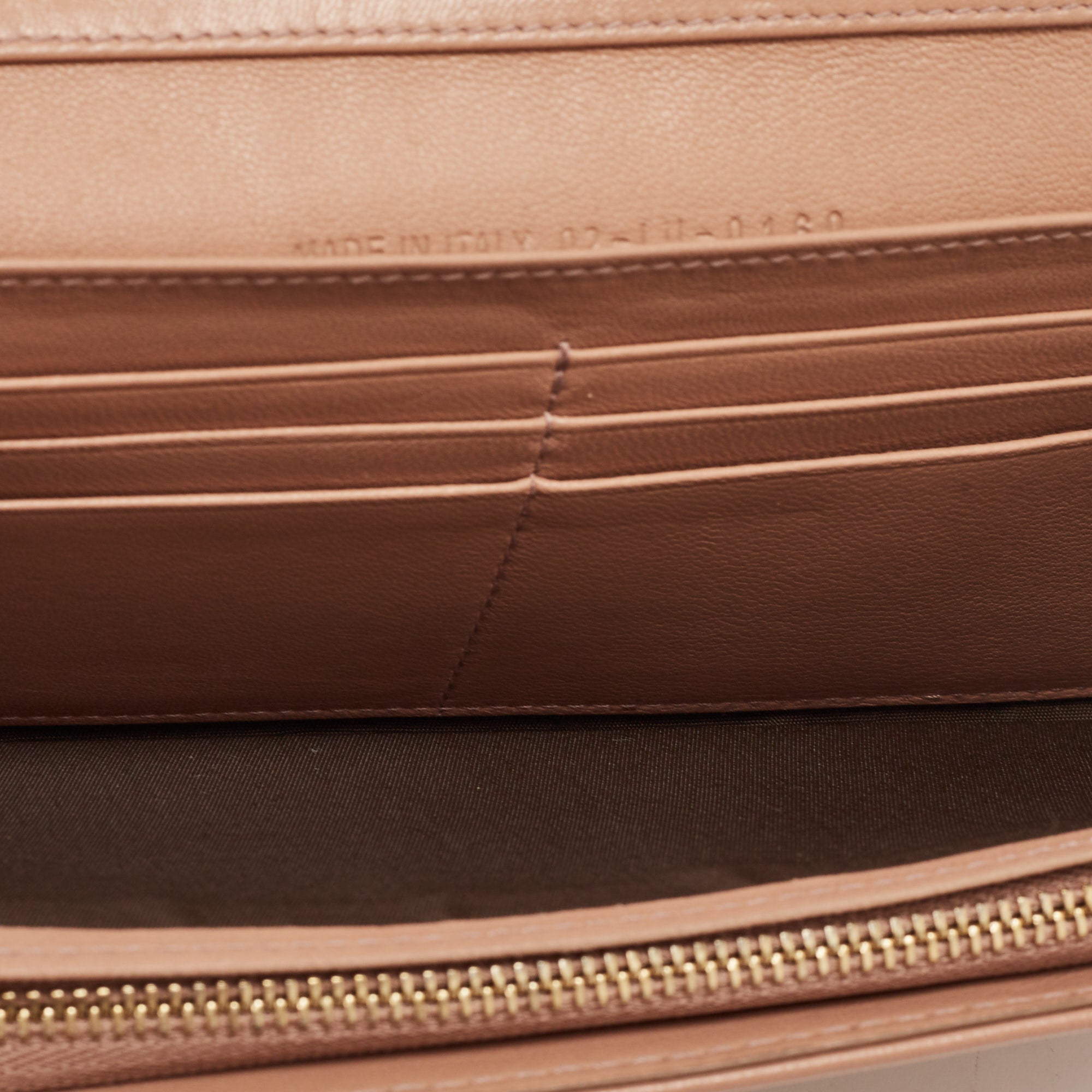 DIOR Beige Cannage Leather Lady  Continental Wallet