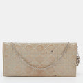 DIOR Grey Cannage Patent Leather Lady  Chain Clutch