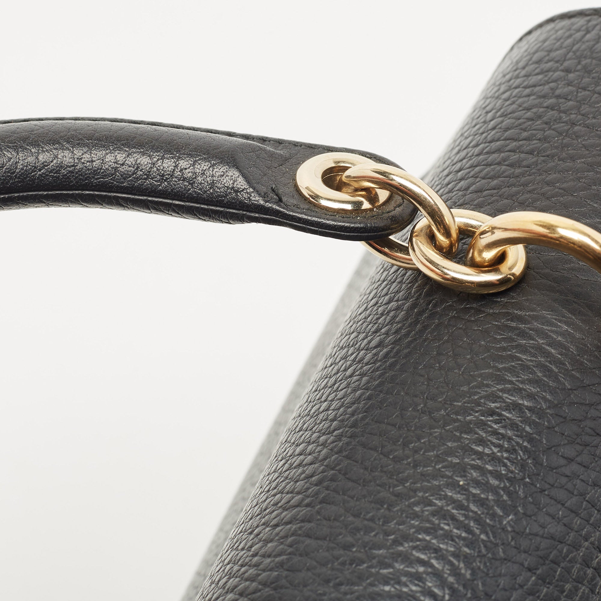 DIOR Black Leather Mini Be  Top Handle Bag