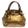 Fendi Gold Leather Selleria Villa Borghese Satchel