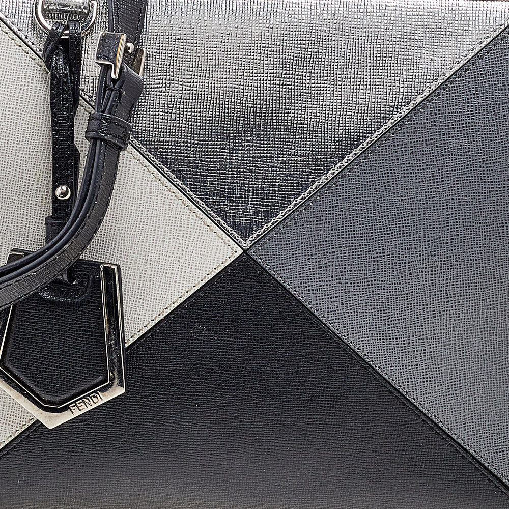 Fendi Multicolor Leather Mini Geometric 2jours Tote