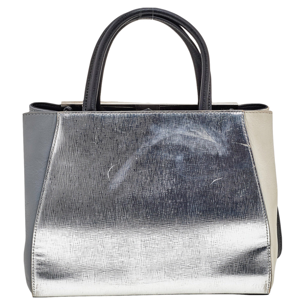 Fendi Multicolor Leather Mini Geometric 2jours Tote