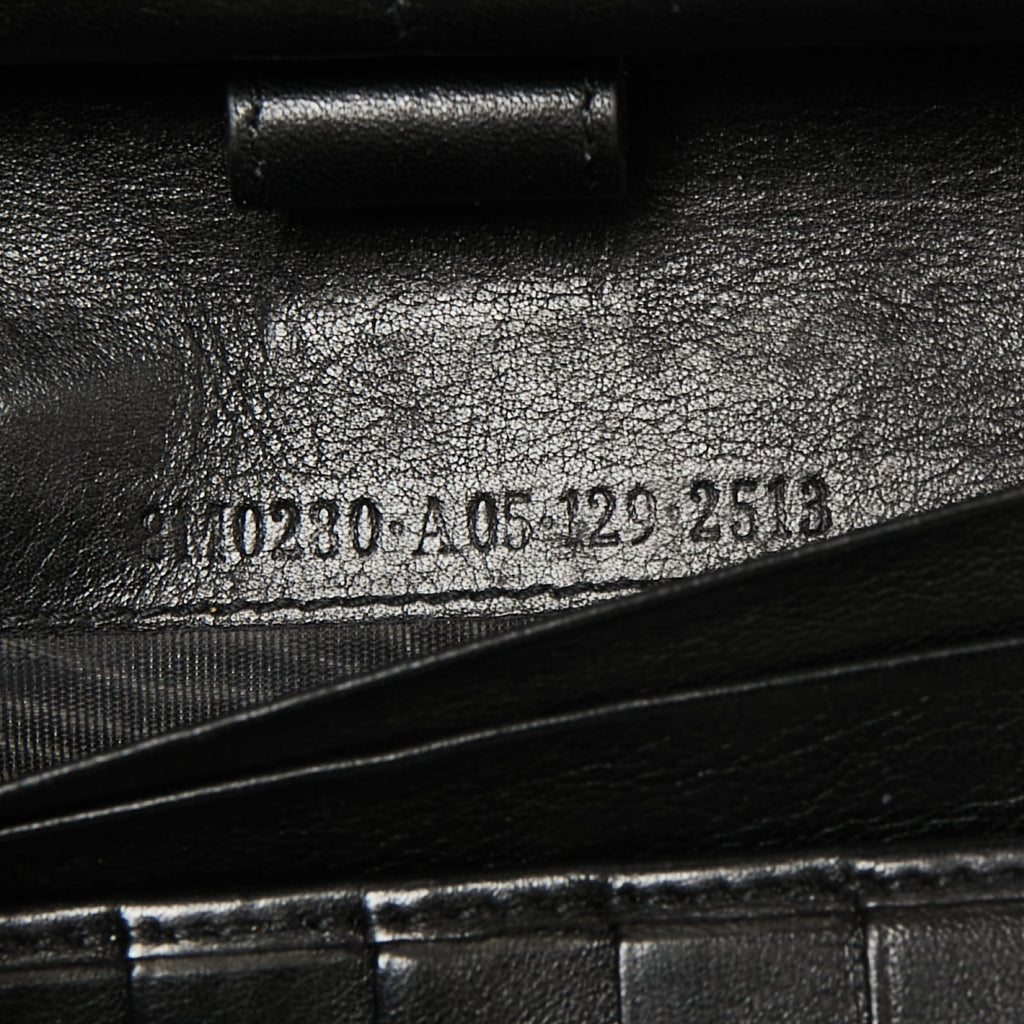 Fendi Black Patent Leather Zip Around Wallet