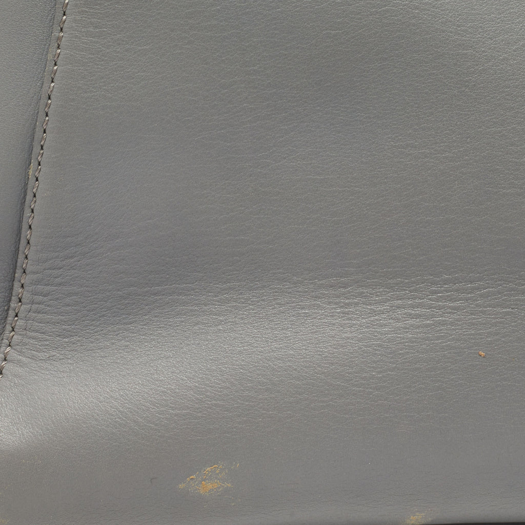 FENDI Grey Leather Medium Peekaboo Top Handle Bag