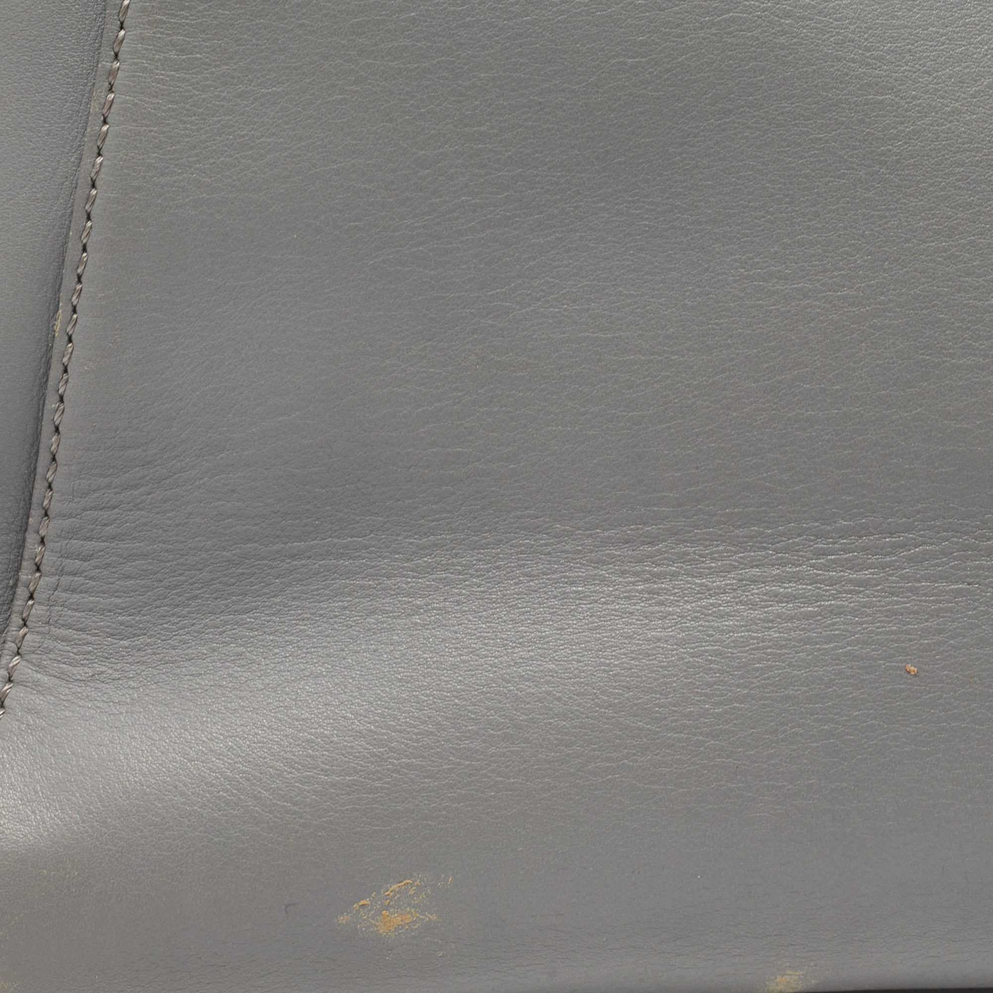 FENDI Grey Leather Medium Peekaboo Top Handle Bag