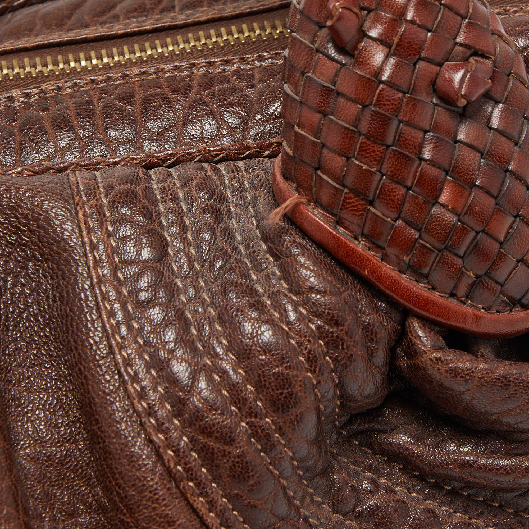 FENDI Brown Leather Baby Spy Bag