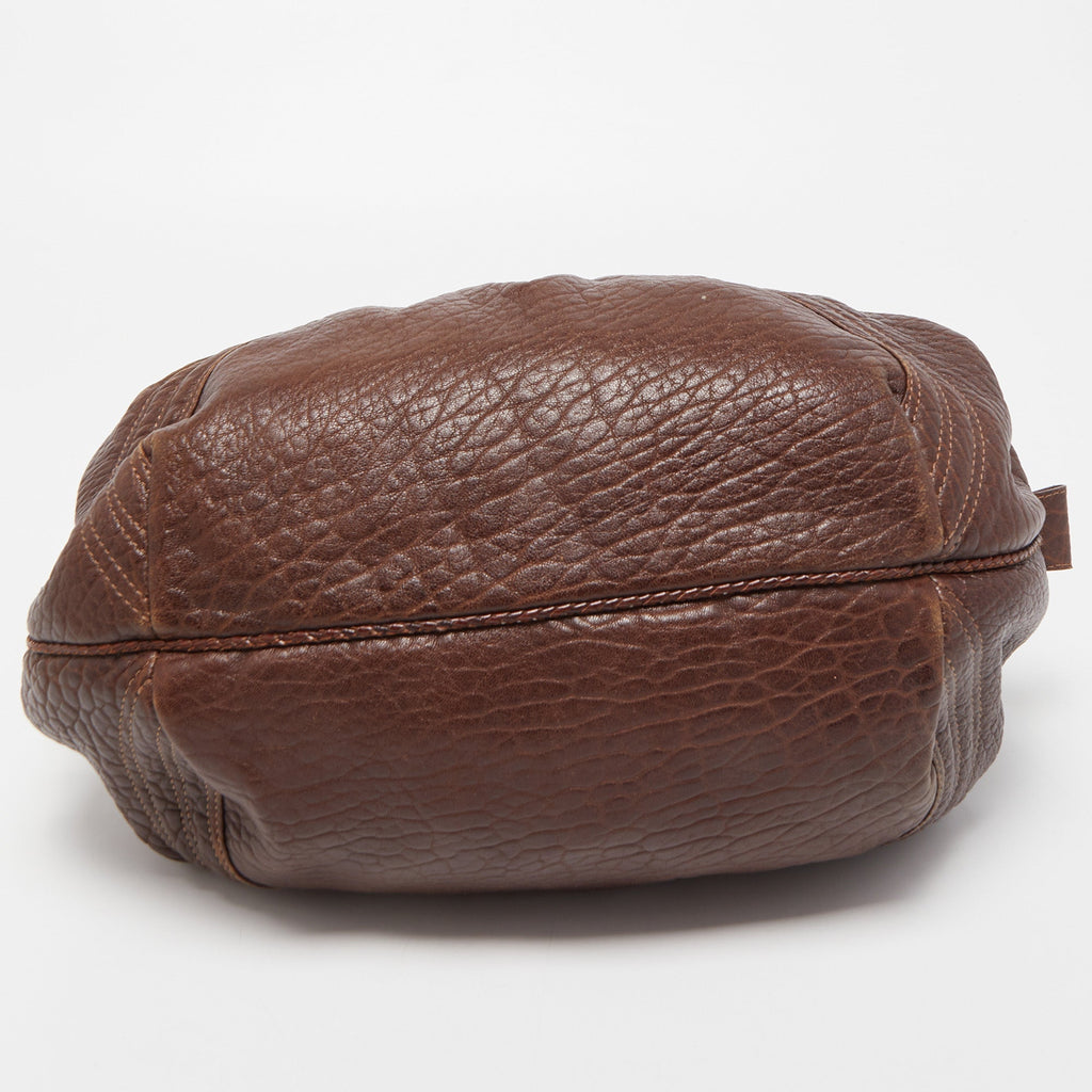FENDI Brown Leather Baby Spy Bag