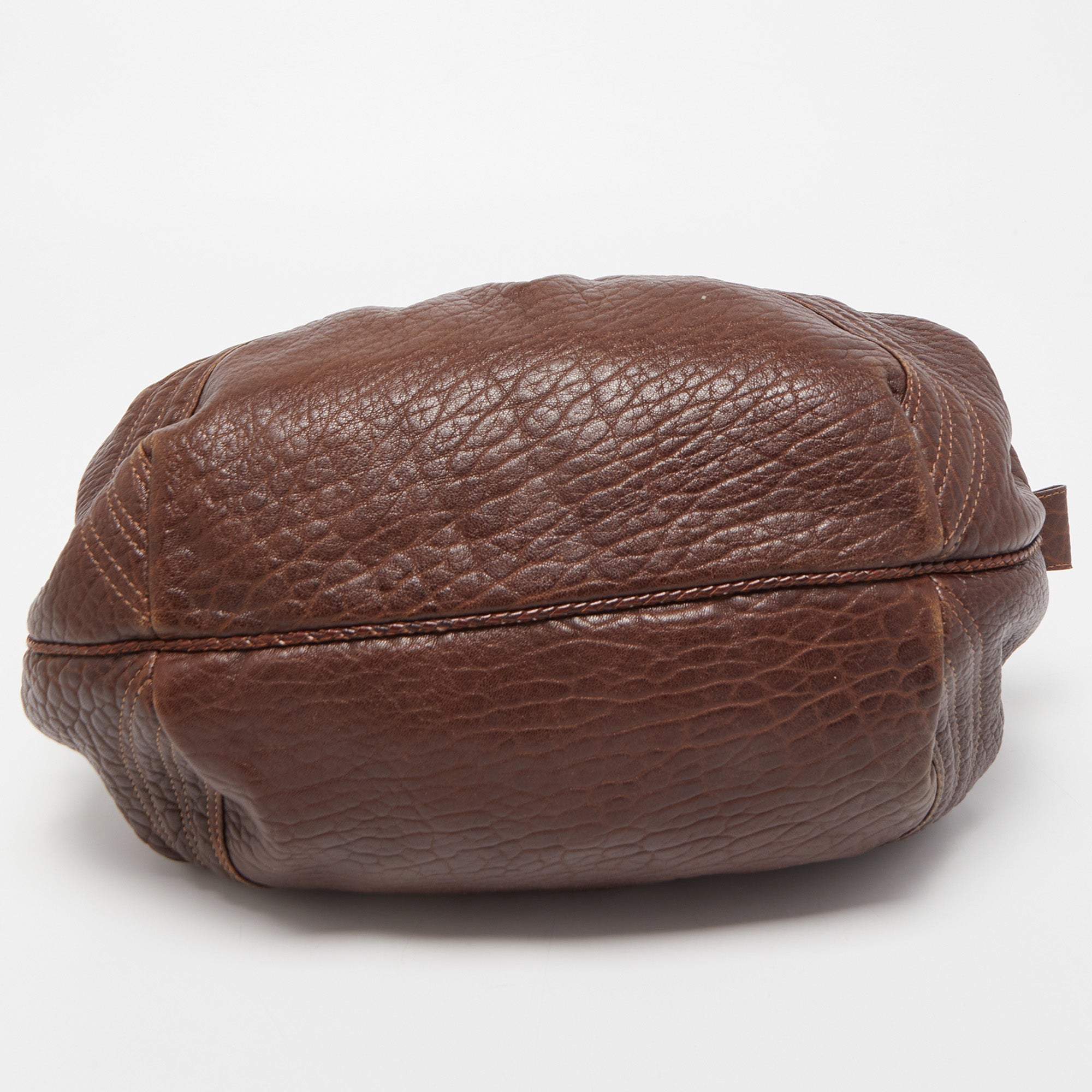 FENDI Brown Leather Baby Spy Bag