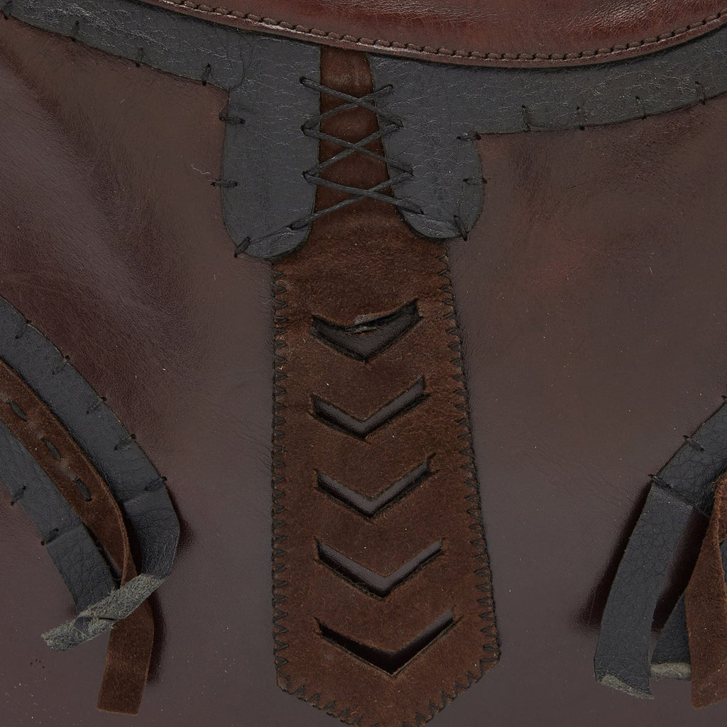 FENDI Brown Leather Oyster Hobo