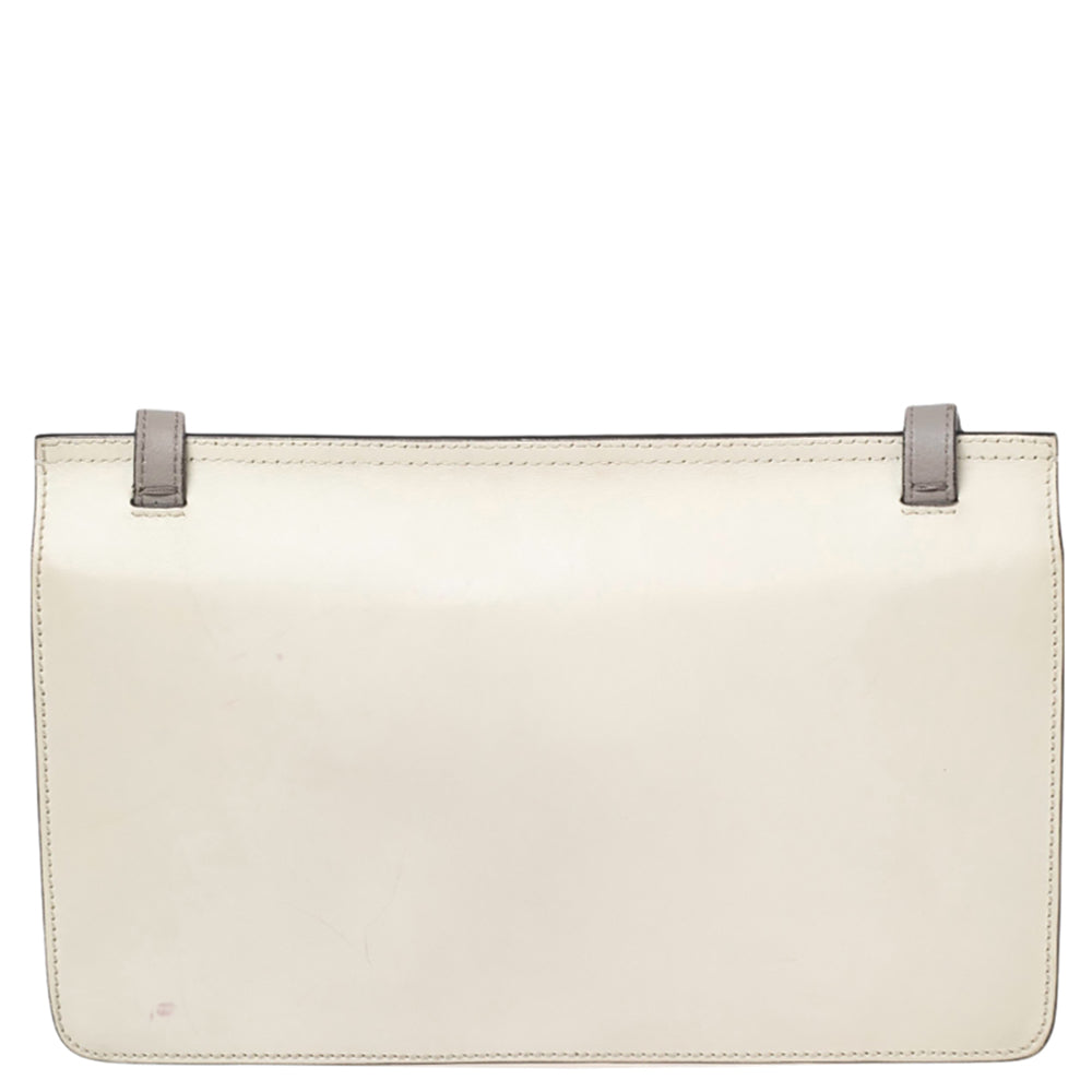 Gucci Off-white Leather Lady Bamboo Flap Bag