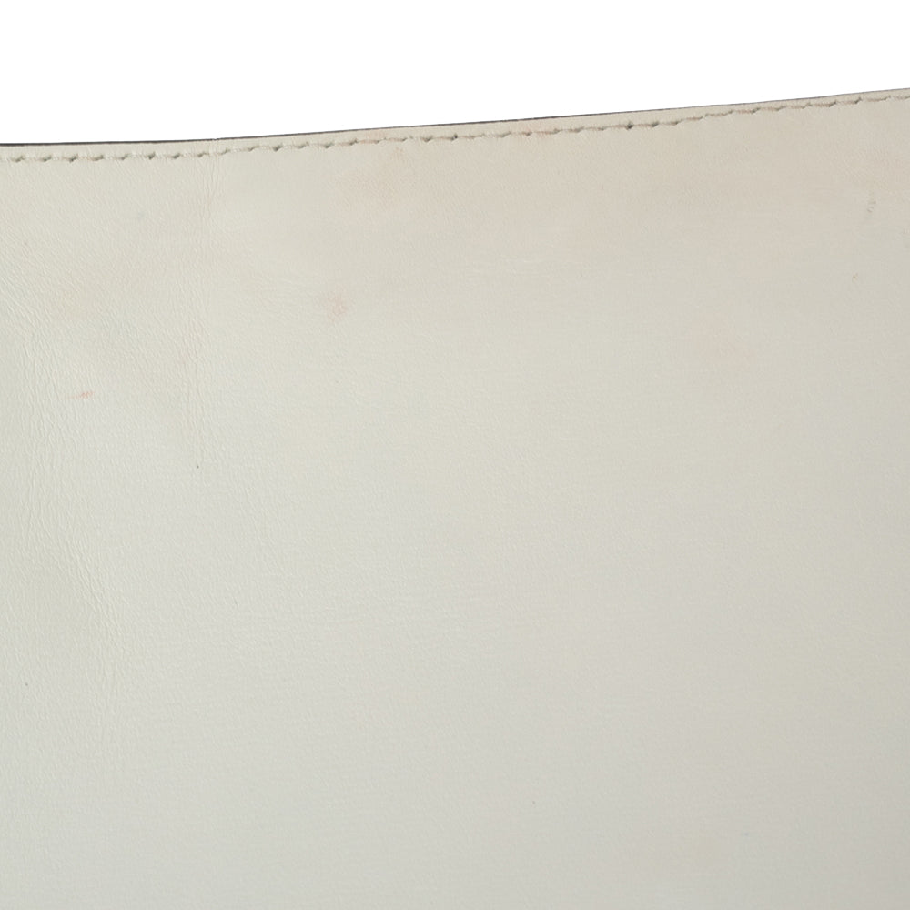 Gucci Off-white Leather Lady Bamboo Flap Bag