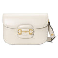 (WMNS) GUCCI Horsebit 1955 Retro Gold buckle Leather Shoulder Messenger Bag Small White Classic 602204-1DB0G-9022