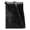 (WMNS) GUCCI Logo Embossing Leather Shoulder Messenger Bag Mini Unisex / Black 625571-1W3AN-1000