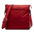 GUCCI Logo Leather Logo Nylon Shoulder Messenger Bag Red Classic 510342-K28AN-6523