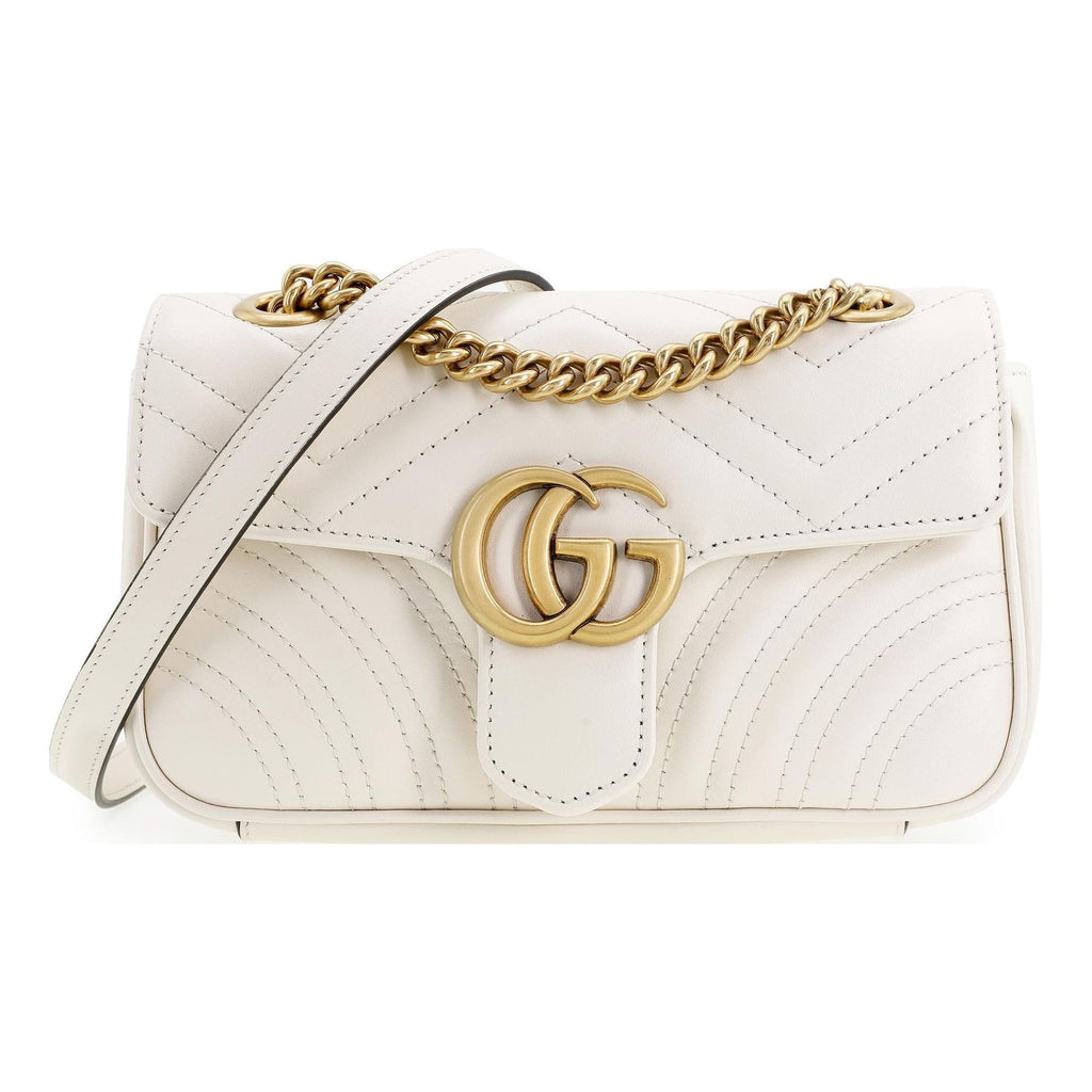 (WMNS) GUCCI GG Marmont Series mini Leather Clutch White 446744-DTDIT-9022