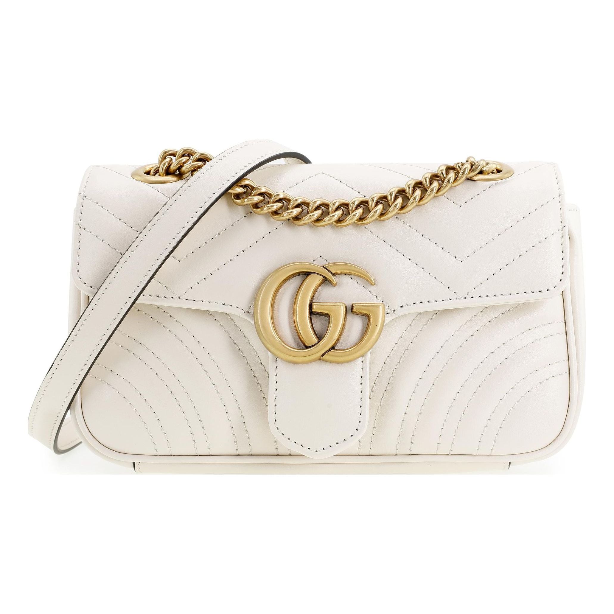 (WMNS) GUCCI GG Marmont Series mini Leather Clutch White 446744-DTDIT-9022