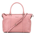 (WMNS) GUCCI Logo Embossing Leather Tote Pink Candy Handbag 449655-BMJ1G-5806
