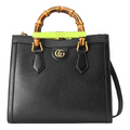 (WMNS) GUCCI Leather Diana Bamboo Knot Single-Shoulder Bag Small Black 660195-17QDT-1175