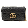 GUCCI GG Marmont Matelasse leather super mini bag 'Black' 476433-DSVRT-1000