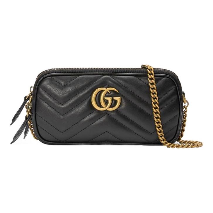 (WMNS) GUCCI GG Marmont Shoulder Bag Mini Black 546581-DTDCT-1000