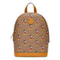 GUCCI x Disney Crossover Mickey Mouse Printing Logo Leather Logo Canvas Schoolbag Backpack Small Unisex Ebony / Brown 552884-HWUDM-8603