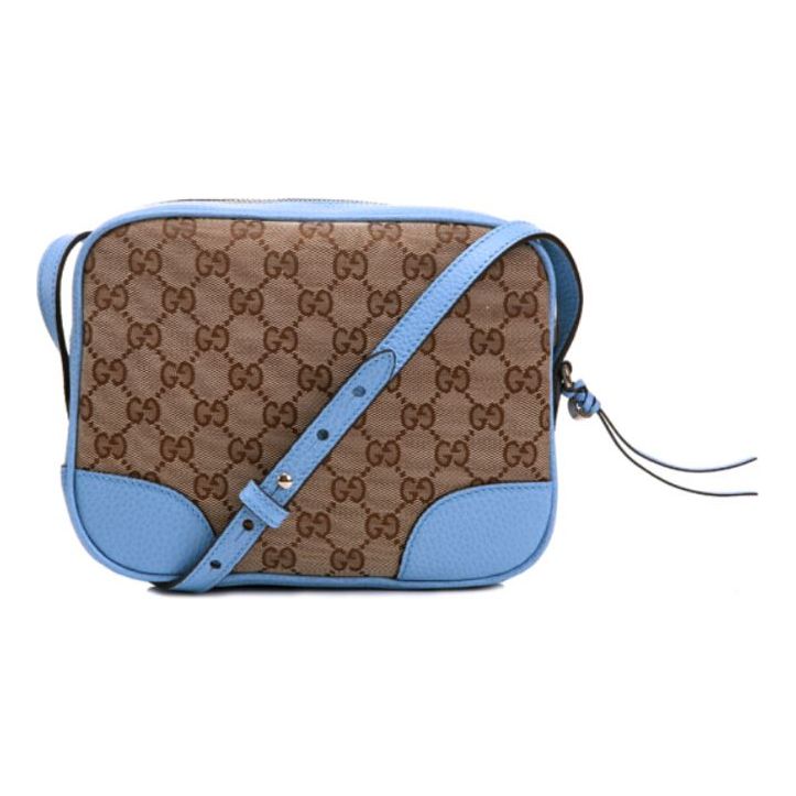 (WMNS) GUCCI Logo Canvas Shoulder Messenger Bag / Sky Blue 449413-KY9LG-8611