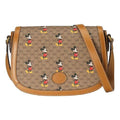 (WMNS) GUCCI x Disney Crossover Mickey Mouse Printing Logo Leather Logo Canvas Saddle Bag Shoulder Messenger Bag Small Unisex Ebony / Brown 602694-HWUBM-8559