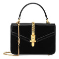 (WMNS) GUCCI Sylvie 1969 SeriesLeather hand Bag mini Black 589479-1J70G-1000