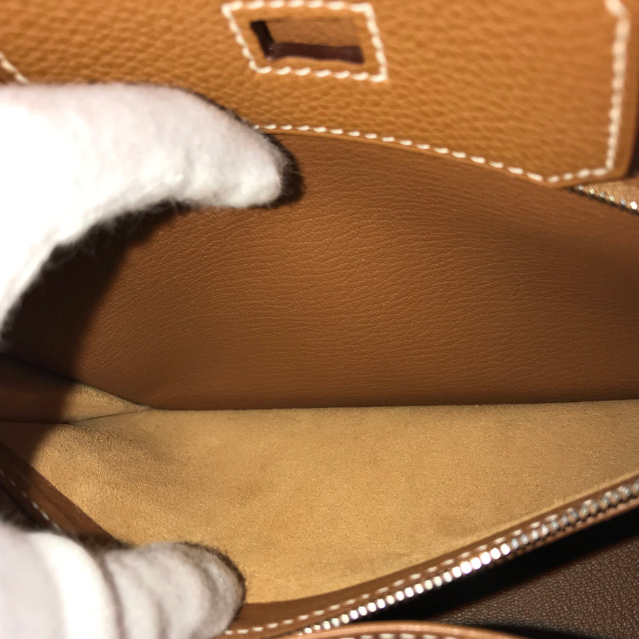 HERMES □I carved seal SilverHardware made in 2005 Handbag