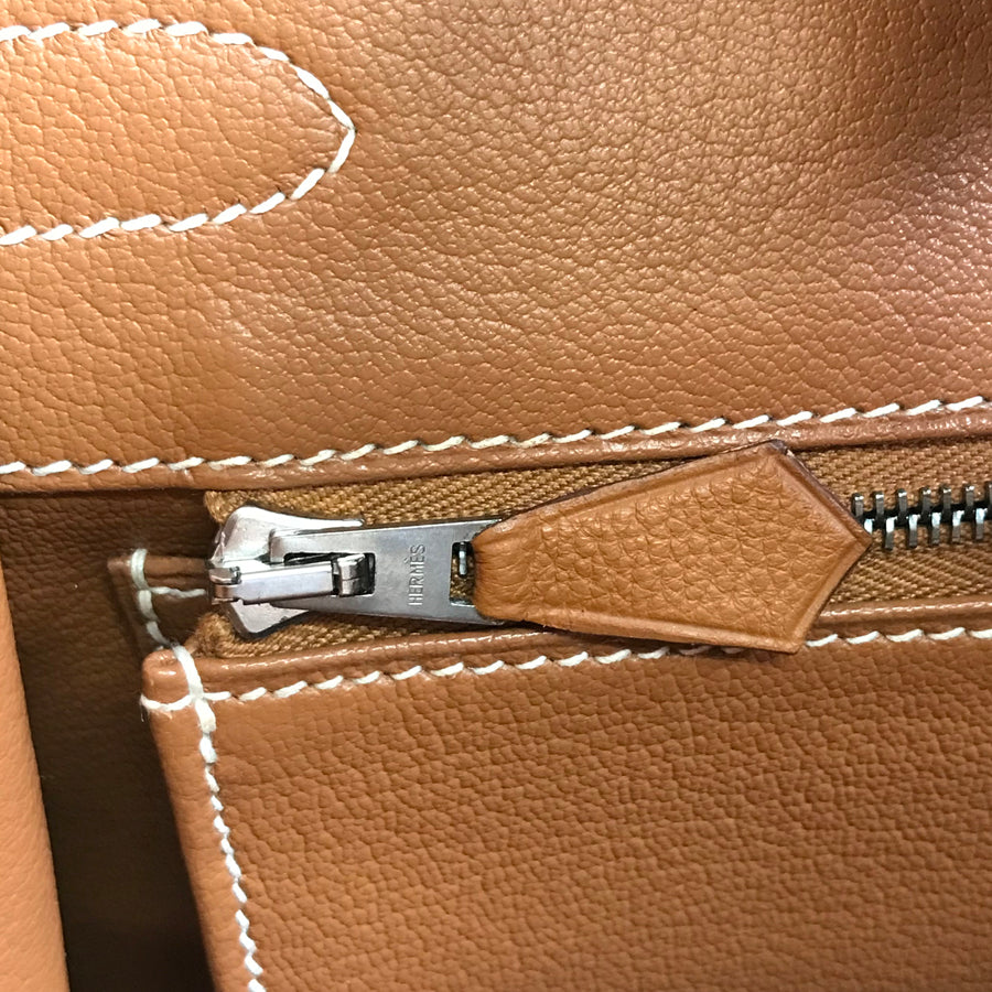 HERMES □I carved seal SilverHardware made in 2005 Handbag