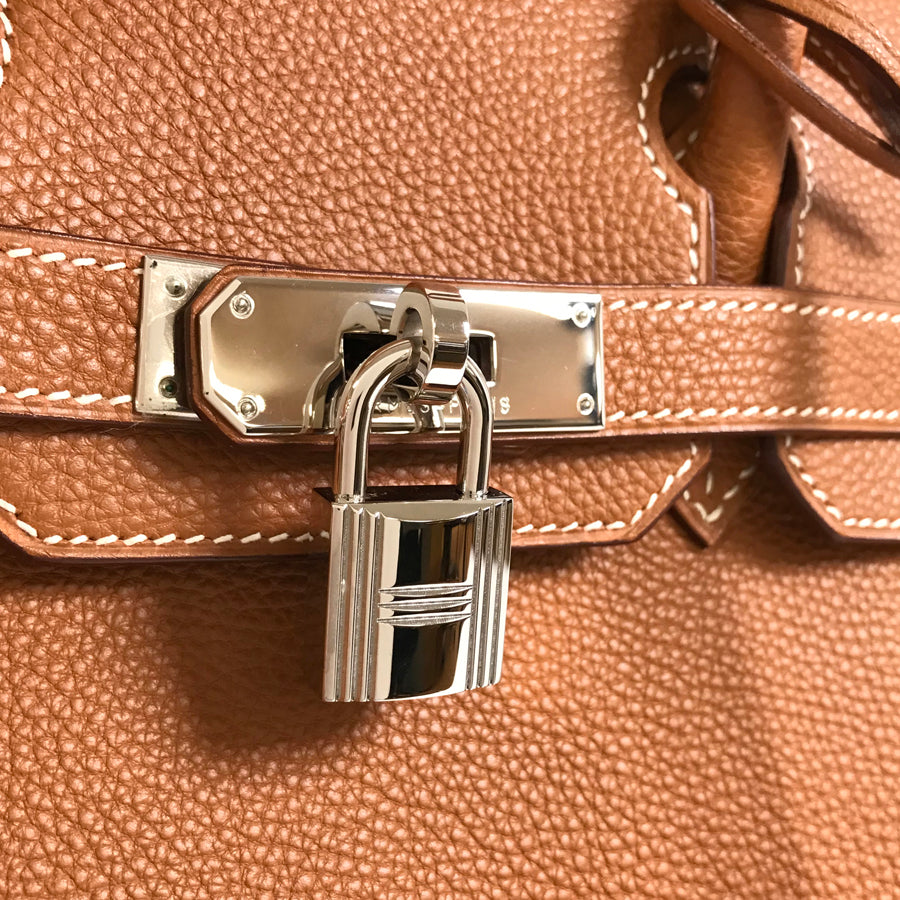 HERMES □I carved seal SilverHardware made in 2005 Handbag