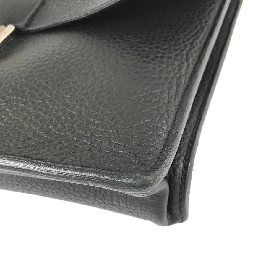 HERMES Sac Adepeche 27 □N engraved SilverHardware made in 2010 Briefcase