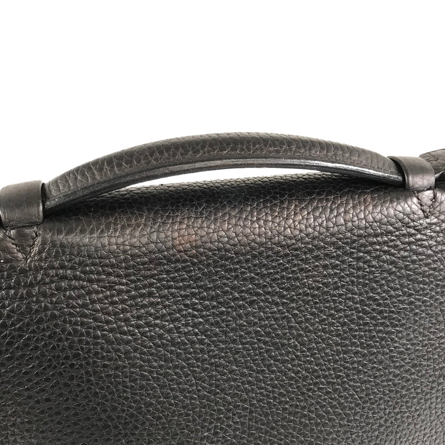 HERMES Sac Adepeche 27 □N engraved SilverHardware made in 2010 Briefcase