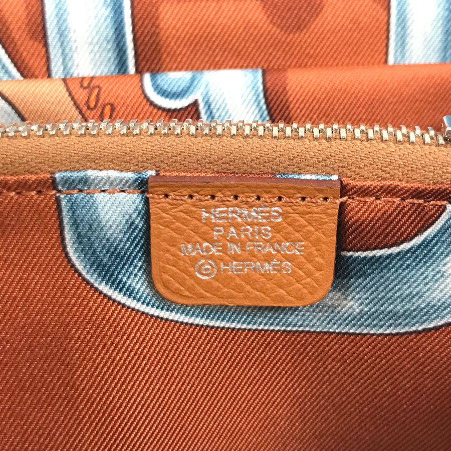 HERMES □M engraved 2009 SilverHardware coin purse