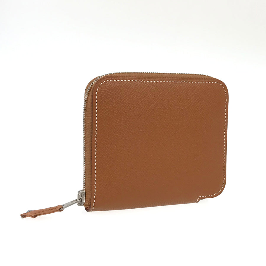 HERMES □M engraved 2009 SilverHardware coin purse