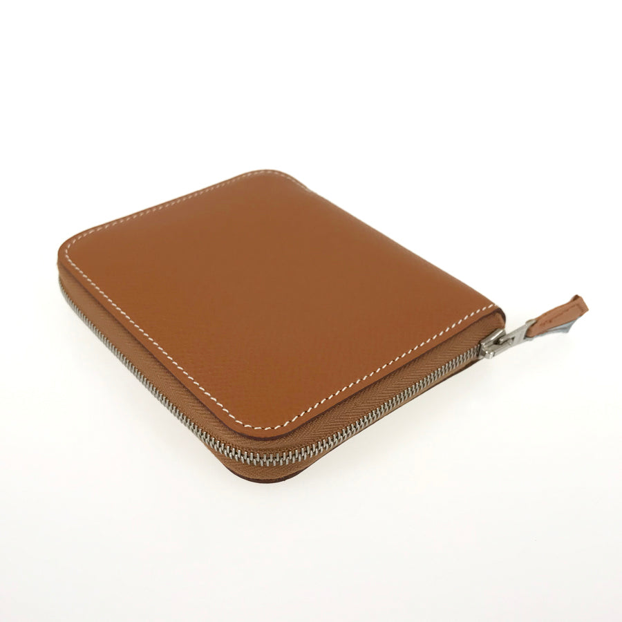 HERMES □M engraved 2009 SilverHardware coin purse