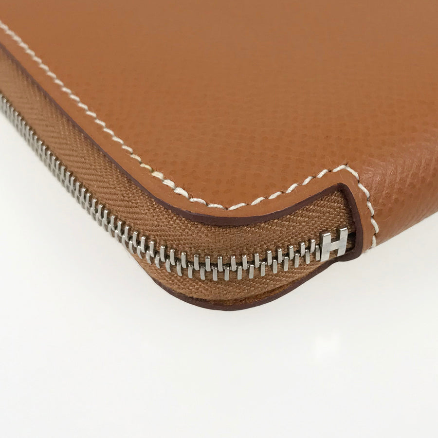 HERMES □M engraved 2009 SilverHardware coin purse
