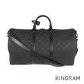 LOUIS VUITTON Monogram Taurillon Clemence keepall Bandouliere 50 Boston bag