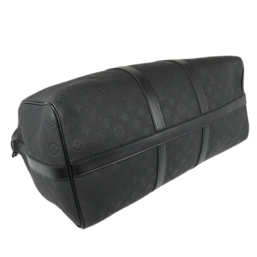 LOUIS VUITTON Monogram Taurillon Clemence keepall Bandouliere 50 Boston bag