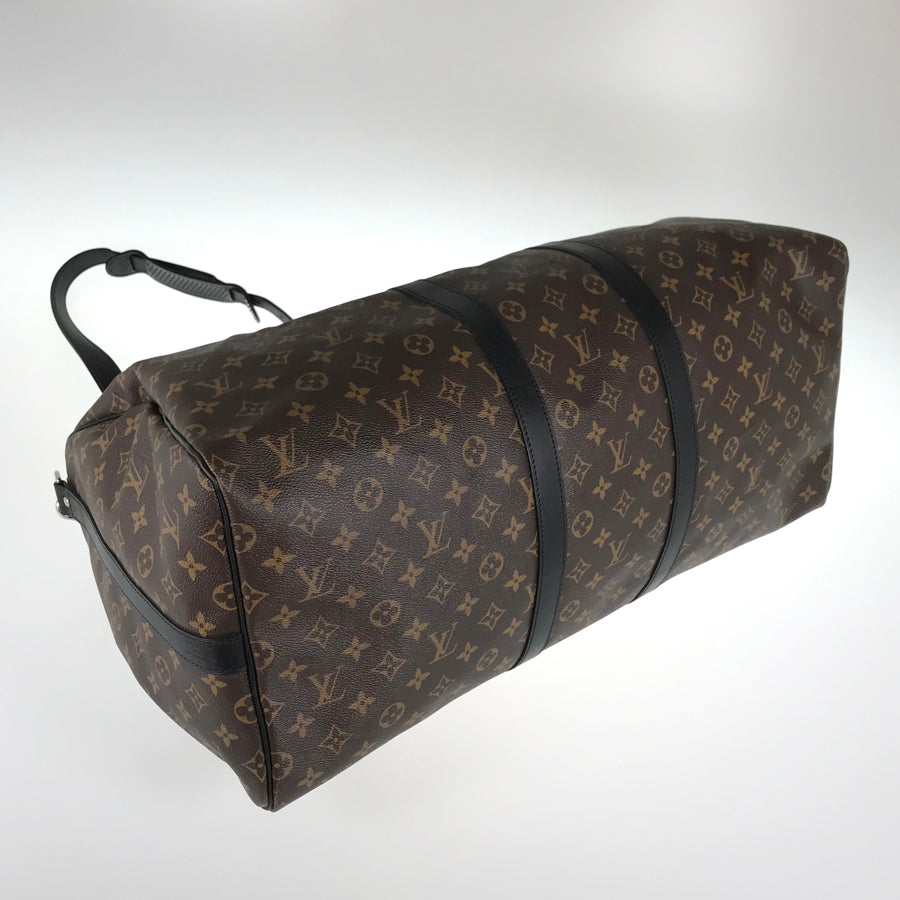 LOUIS VUITTON Monogram Macassar Keepall Bandouliere 55 M56714 Boston bag