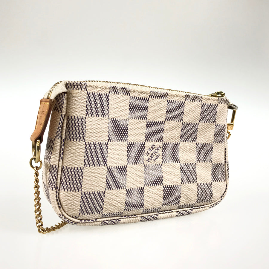 LOUIS VUITTON Damier Azur Mini Pochette Accessoires N58010 Pouch