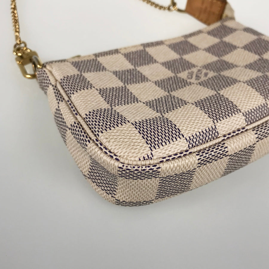LOUIS VUITTON Damier Azur Mini Pochette Accessoires N58010 Pouch