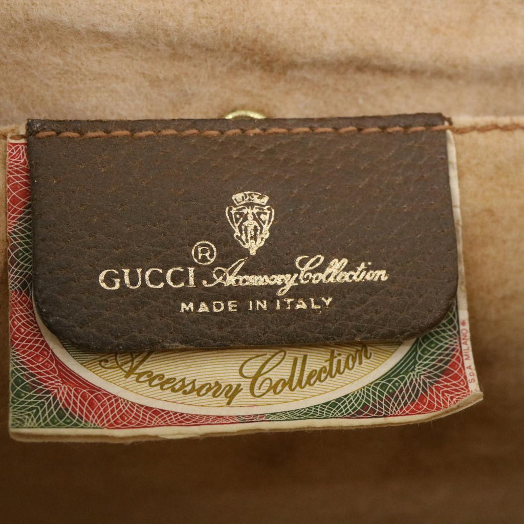 GUCCI GG Canvas Web Sherry Line Clutch Bag Beige Red Green 8901031  ny173