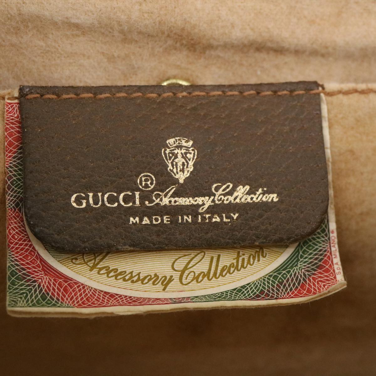 GUCCI GG Canvas Web Sherry Line Clutch Bag Beige Red Green 8901031  ny173