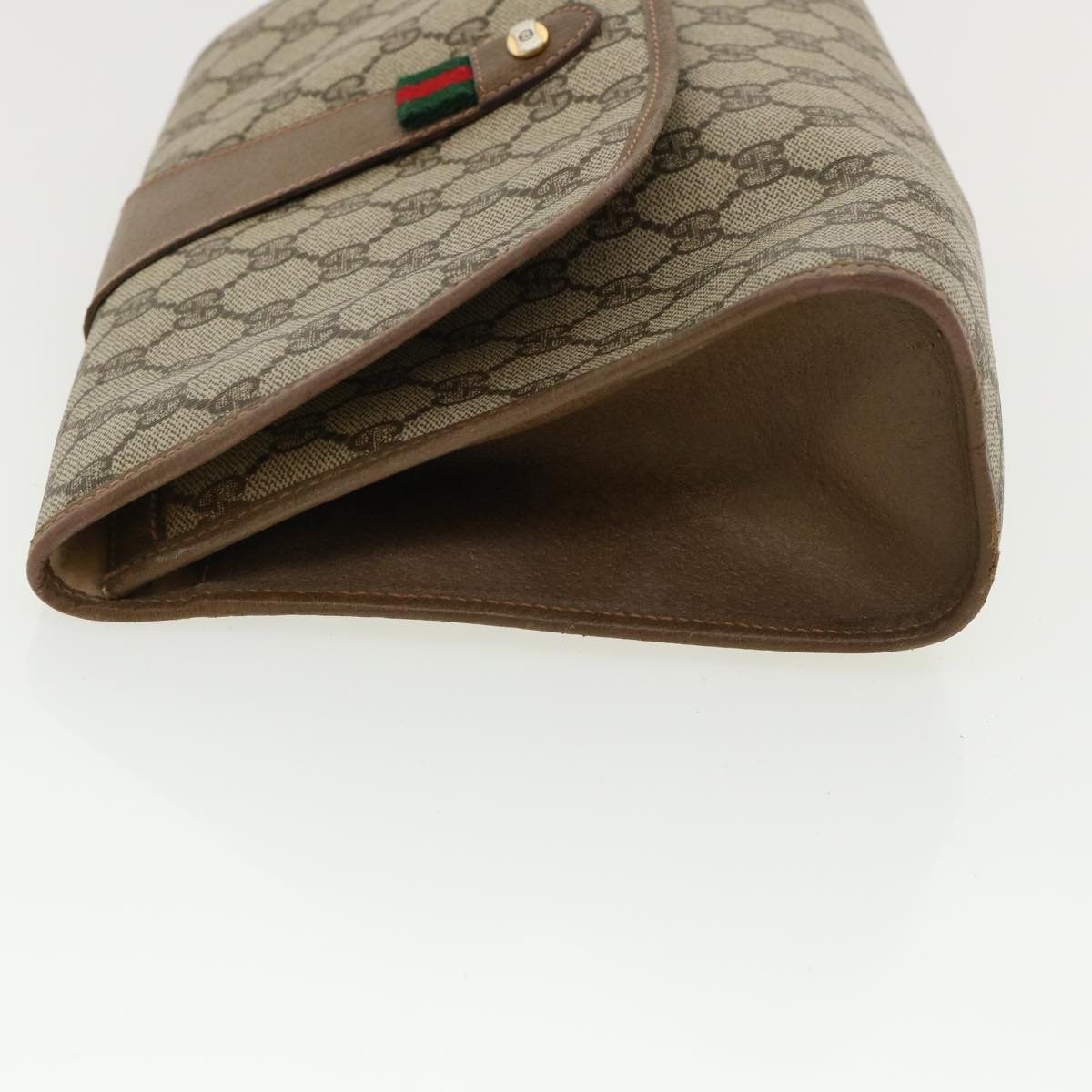 GUCCI GG Canvas Web Sherry Line Clutch Bag Beige Red Green 8901031  ny173