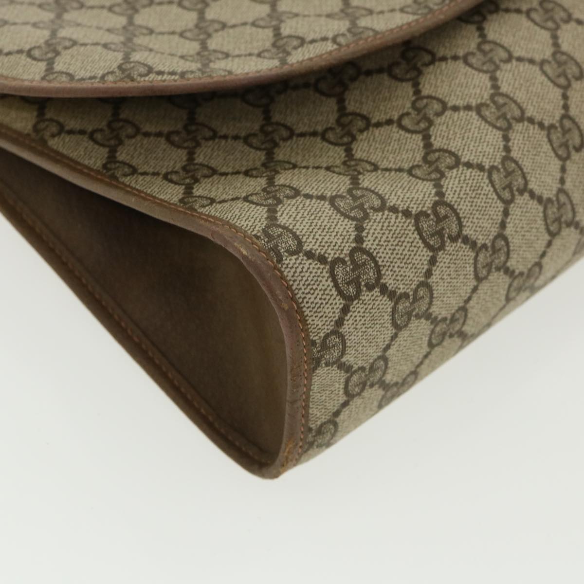 GUCCI GG Canvas Web Sherry Line Clutch Bag Beige Red Green 8901031  ny173